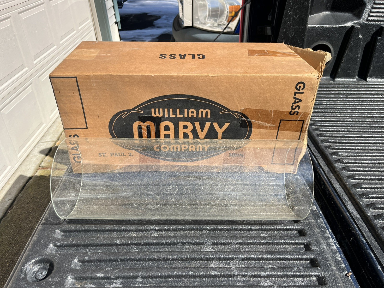 Vintage NOS Marvy Barber Pole Glass Cylinder