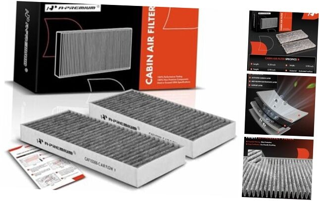 2-PC Cabin Air Filter with Activated Carbon Compatible with Nissan & Infiniti