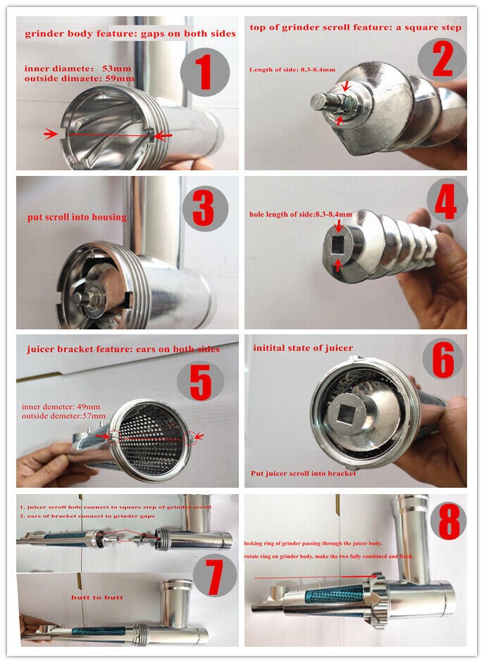 Tomato Juicer Fruit Vegetable Strainer Attachment For Kitchenaid Mixer Parts US