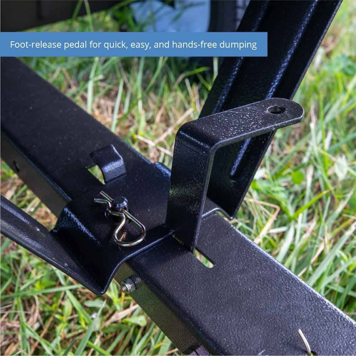 Titan Attachments 400 LB (10 Cu. Ft.) Economy Poly Dump Cart for Lawn Tractor