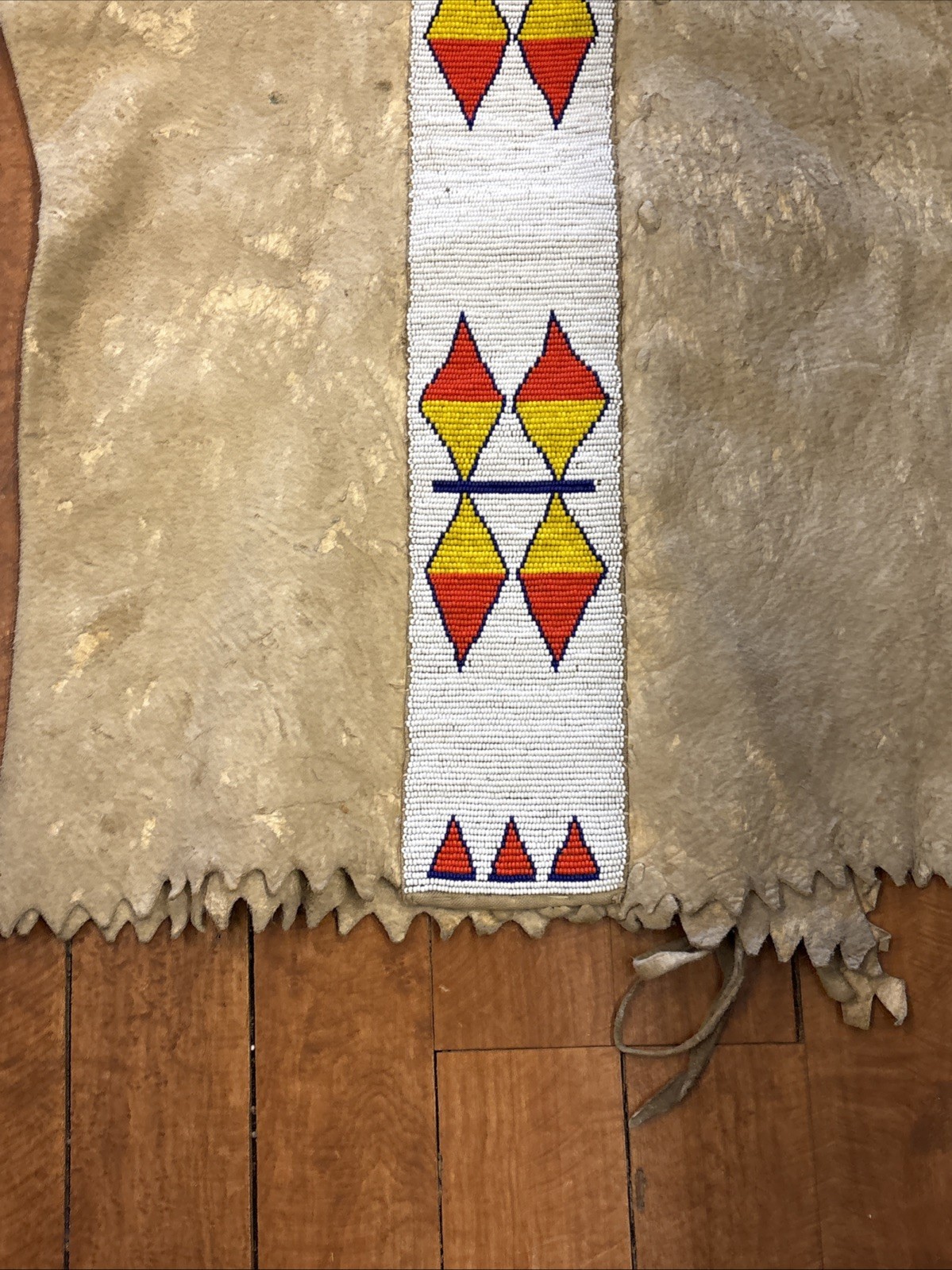 Antique Native American Beaded Plains Leggings 1910s Beaded Leggings