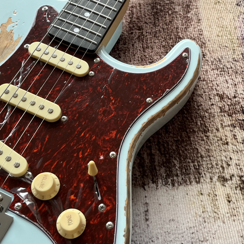 Custom Shop Blue Handed relics aged Electric Guitar USA in stock free shipping