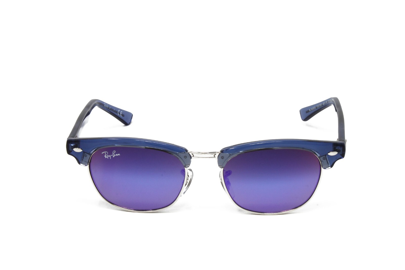 Ray Ban JR Kids Sunglasses RJ9050S Clubmaster 7037B1 Transparent Blue 47mm NEW