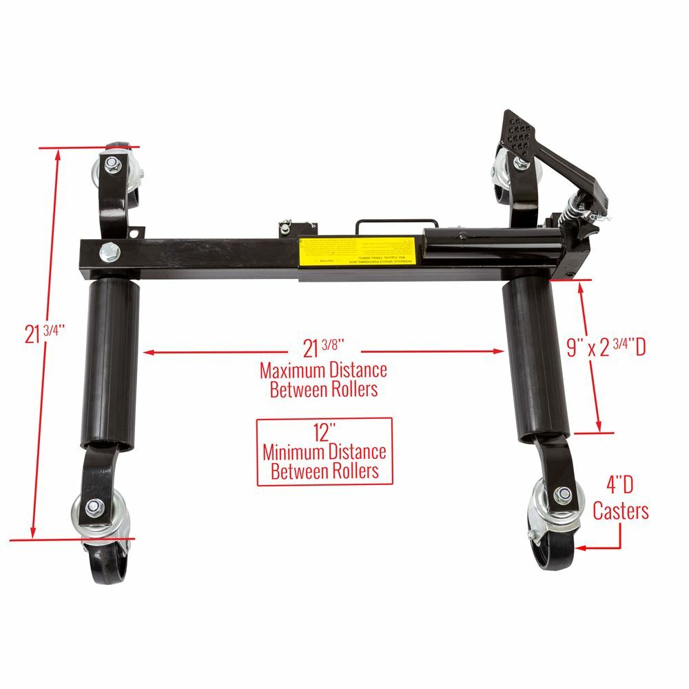 Black Widow BW-CJD Hydraulic Vehicle Positioning Jack and Wheel Dolly