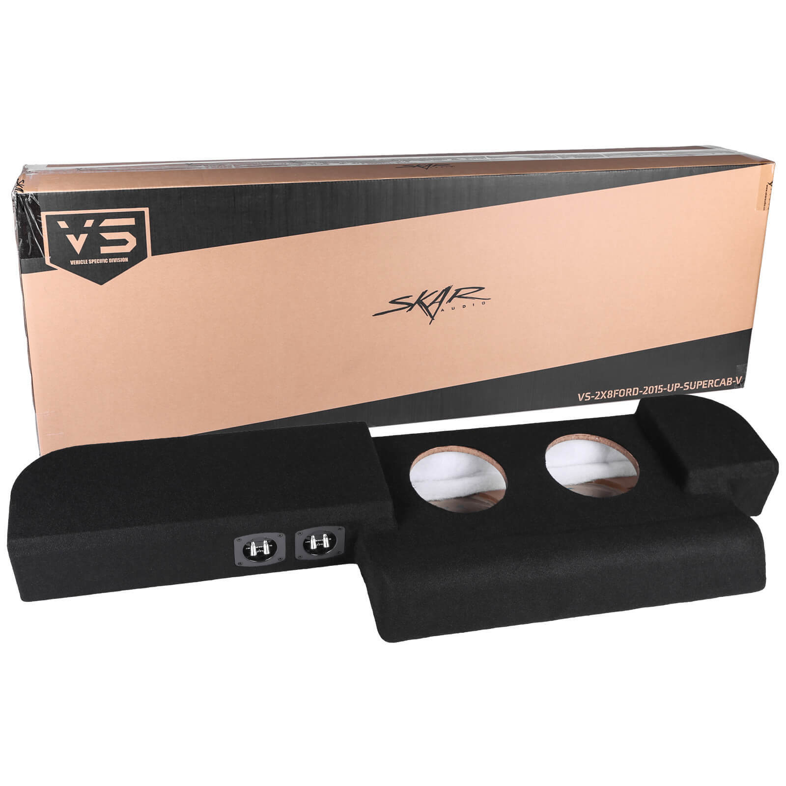 Fits 2015-Up Ford F-150 Super Cab Dual 8" Sealed Subwoofer Enclosure