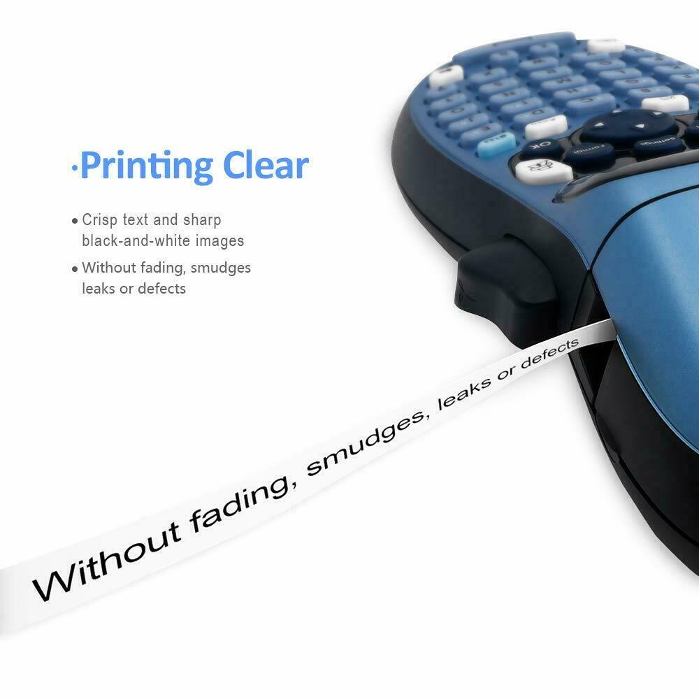 5PK Dymo Letratag Refill 91331 White Plastic 12mm Label Tape 1/2" LT-100H