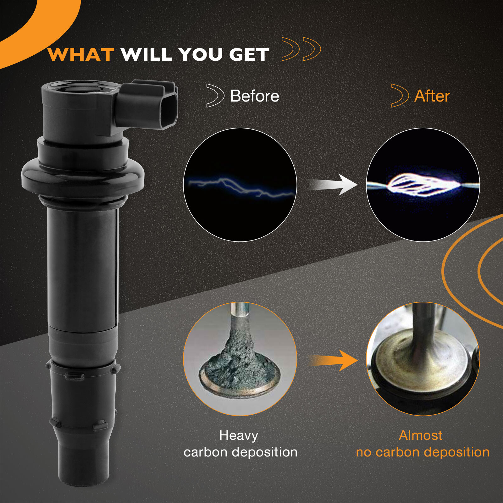 4x Ignition Coil & Spark Plugs Pack For 02-15 Yamaha FZS1 FZ1 YZFR1 YZFR6 Vmax