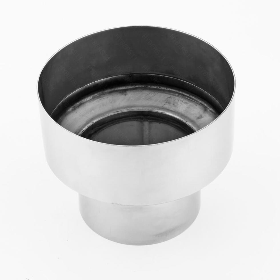 Polished 304 Stainless Steel Stove Chimney Pipe Adapter 4" OD to 6" OD 5" Long