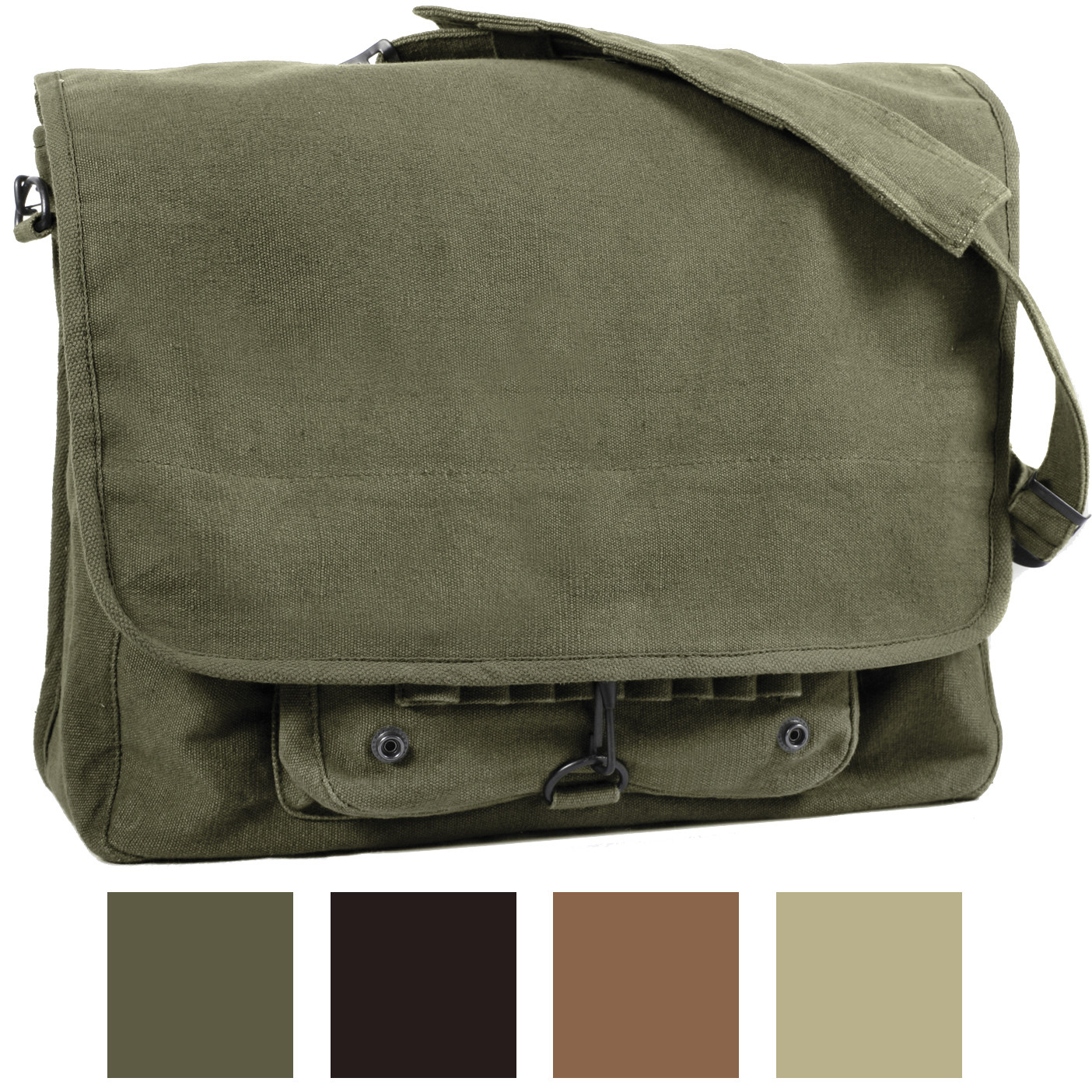 Rothco Washed Cotton Messenger Bag Paratrooper School Laptop Shoulder Bag