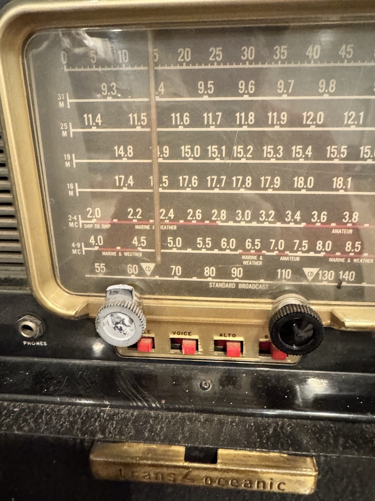 Zenith Trans-Oceanic S-558O Transoceanic Shortwave Radio Black WORKING