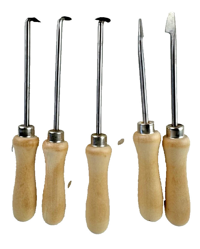 Royal Arms Lot Of Five Carving Nieves Gun Stock Tool Set Inletting Tools Sharp