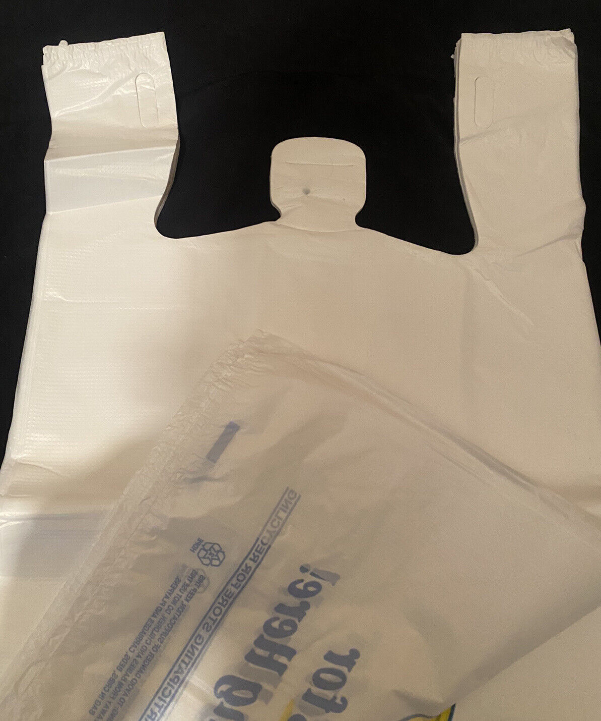 Bags Heavy Duty 1/6 21 x 6.5 x 11.5 Happy Face T-Shirt Plastic Grocery Shopping