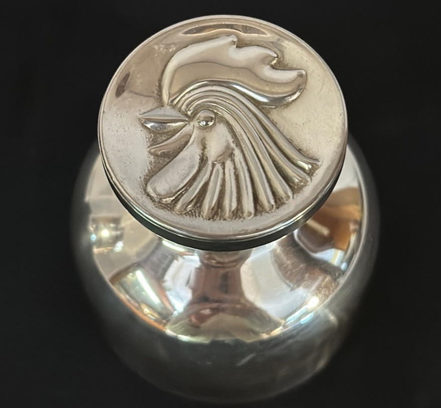 NAPIER SILVER PLATE ROOSTER SINGLE COCKTAIL SHAKER
