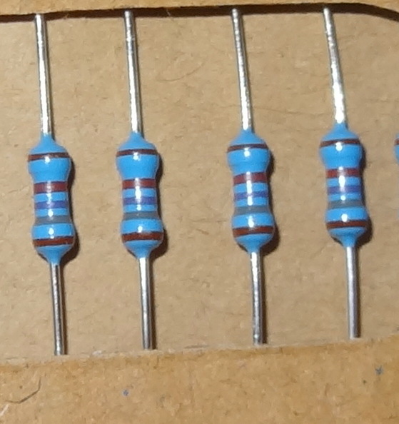 4 pcs 1k  ohm 1/4W 1% Metal Film Resistors.