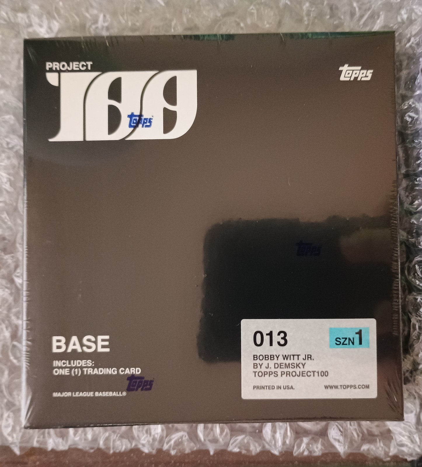 2022 Topps PROJECT 100 BOBBY WITT Jr. RC by J. Demsky SEALED card #13 LE /3999