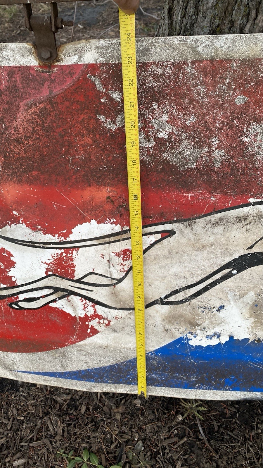 Vintage Greyhound Bus Station Metal Sign Old Gas Oil Automotive 48” X 24”