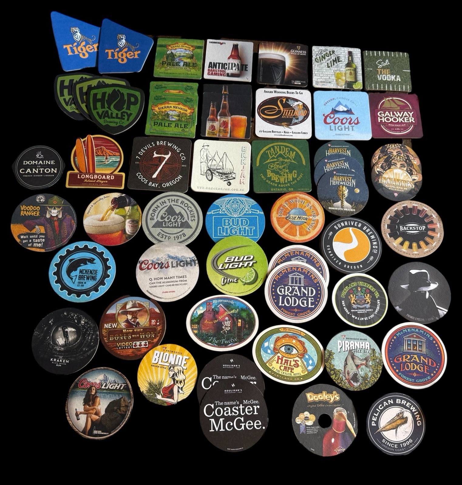 53 Vtg Collectable Brewery/Wine Bar Coasters Breweriana PNW etc.