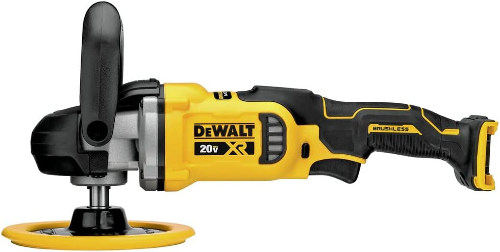 DEWALT 20V MAX* XR Cordless Polisher, Rotary, 7-Inch, 180 mm Tool Only (DCM849B)
