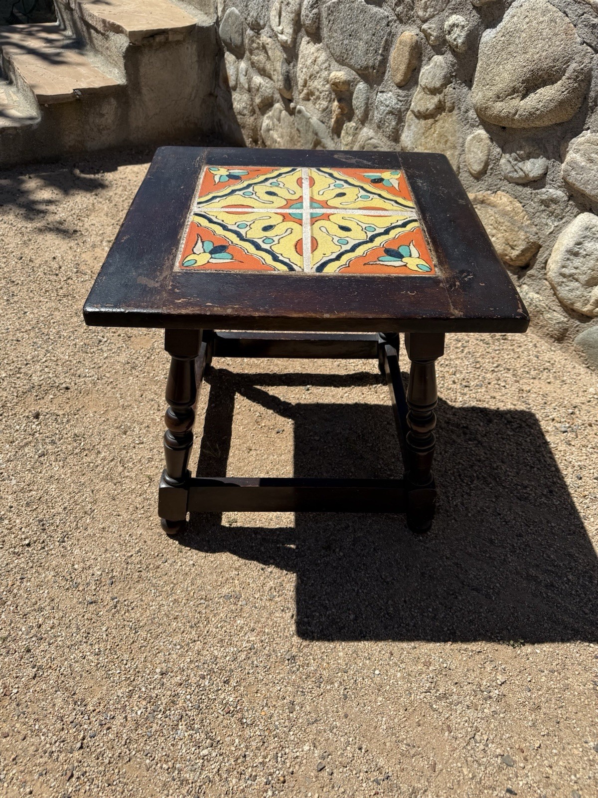 VINTAGE CALIFORNIA TILE TABLE SPANISH REVIVAL 1920s D&M TAYLOR MONTEREY ANTIQUE