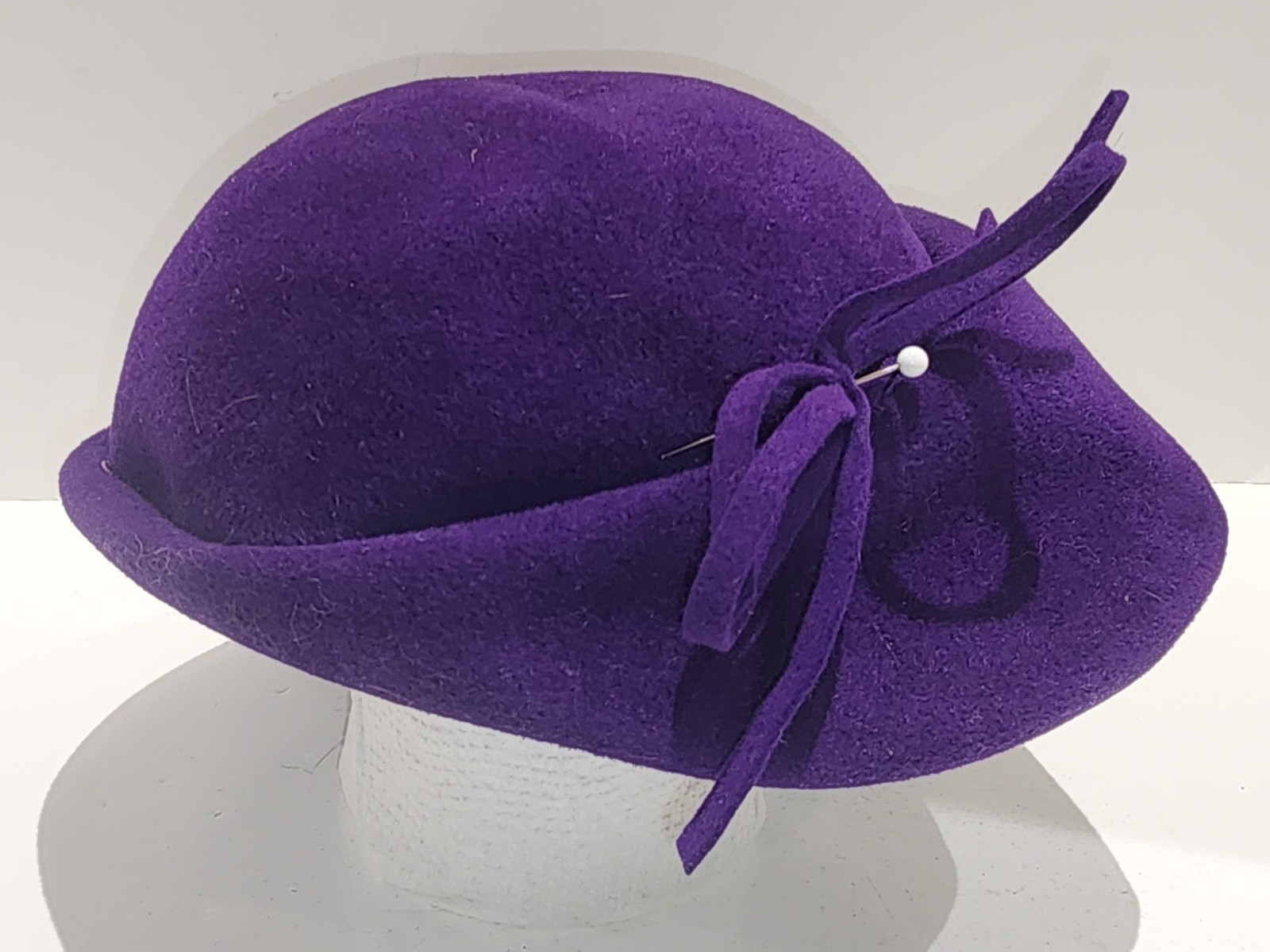 Vintage Le Montet, Velour Imported Women's Hat, Purple, Rare
