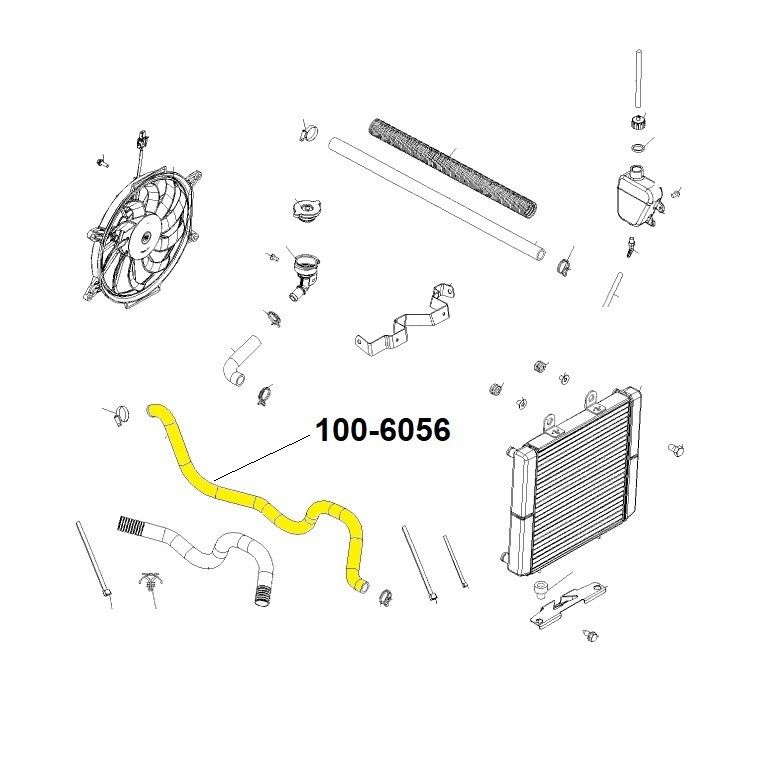 Polaris Sportsman 400 450 500 Lower Engine Radiator Hose- 5413676 5412404