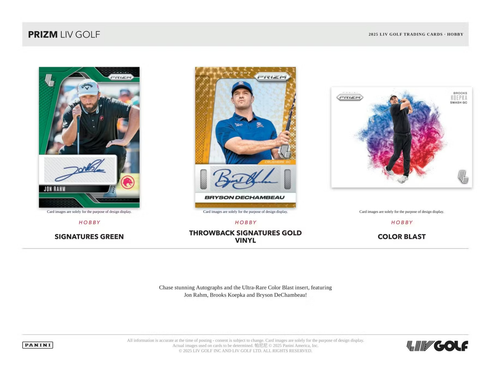 2025 PANINI PRIZM LIV GOLF HOBBY BOX - BRAND NEW - FAST FREE SHIPPING 🔥🔥🔥