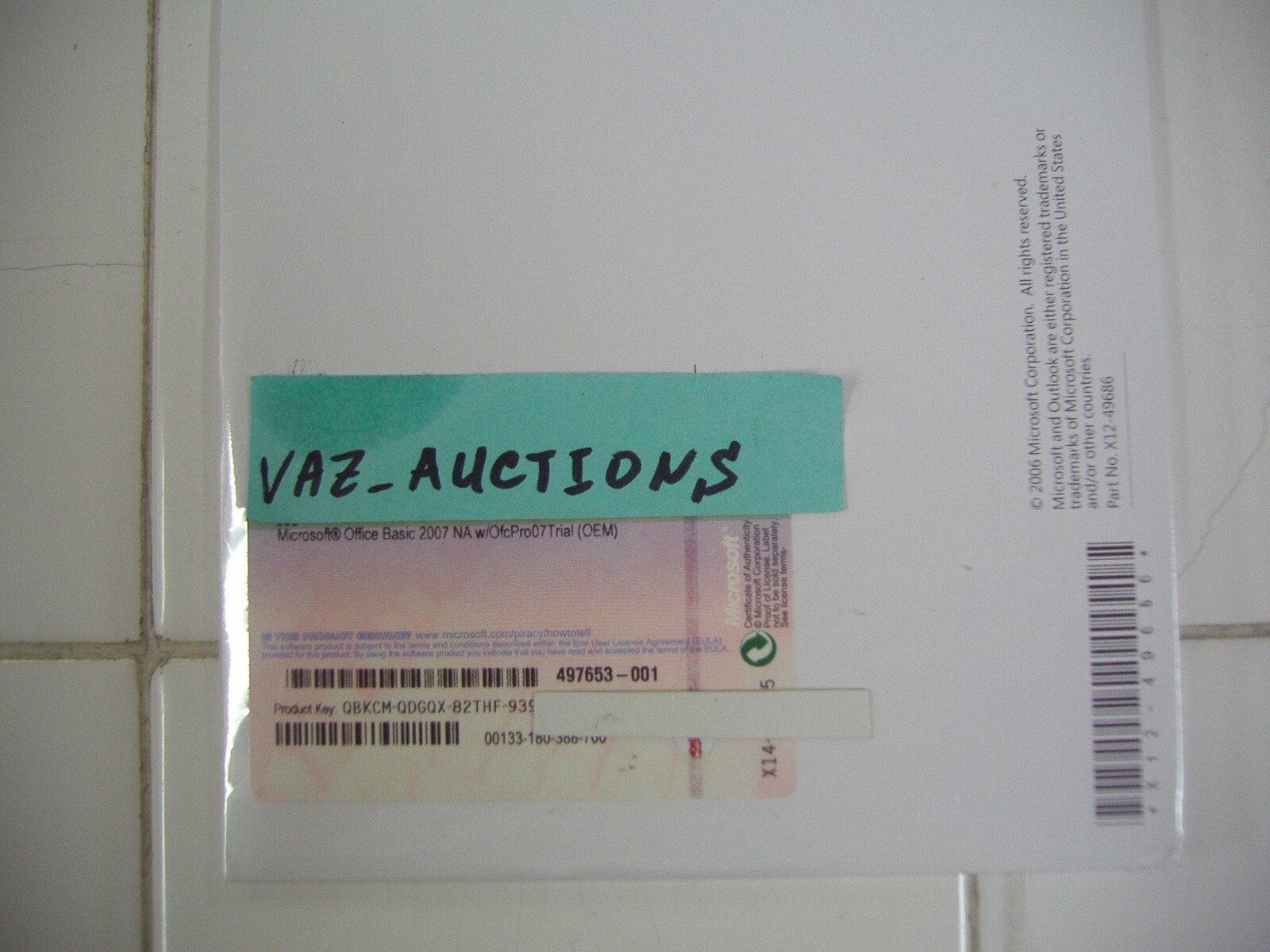 Microsoft Office 2007 Basic Edition BE Full English Version MS=BRAND NEW SEALED=