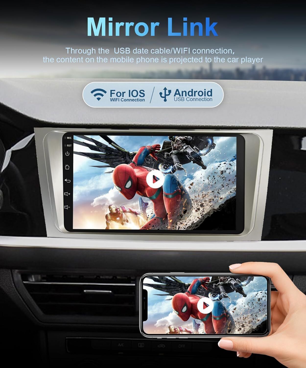 For Toyota Camry 2007-2011 Android 13 Car Stereo Radio GPS Navi WIFI Bluetooth