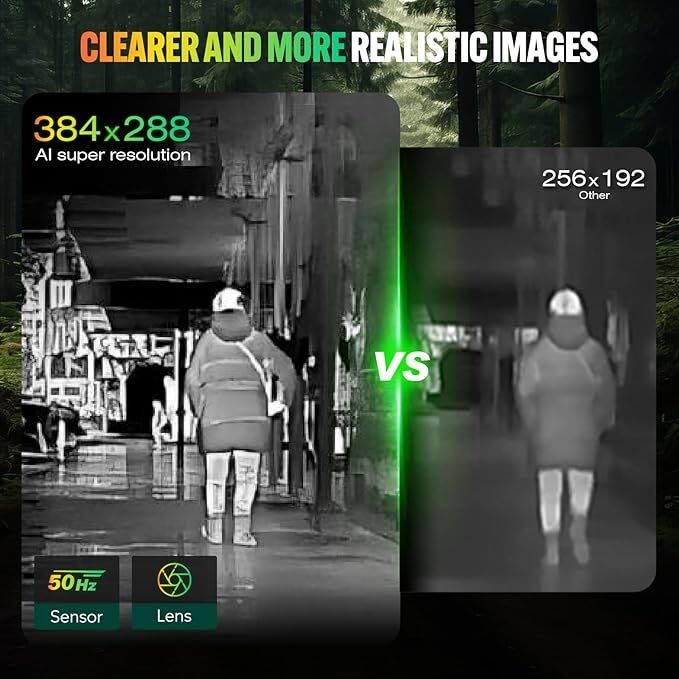 Thermal Imaging Monocular Ai Resolution 384 x 288 15mm 60Hz Thermal Night Vision