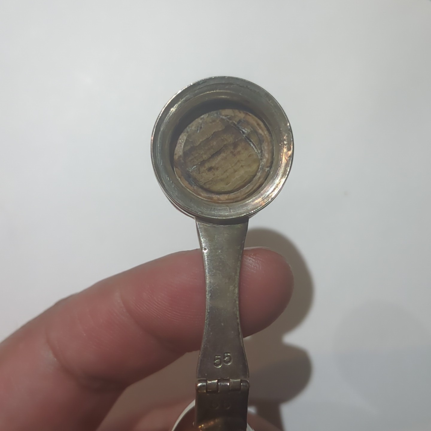 VTG Wallace STERLING SILVER 8oz Flask. Monogrammed "KSG" Unique Piece 195 grams