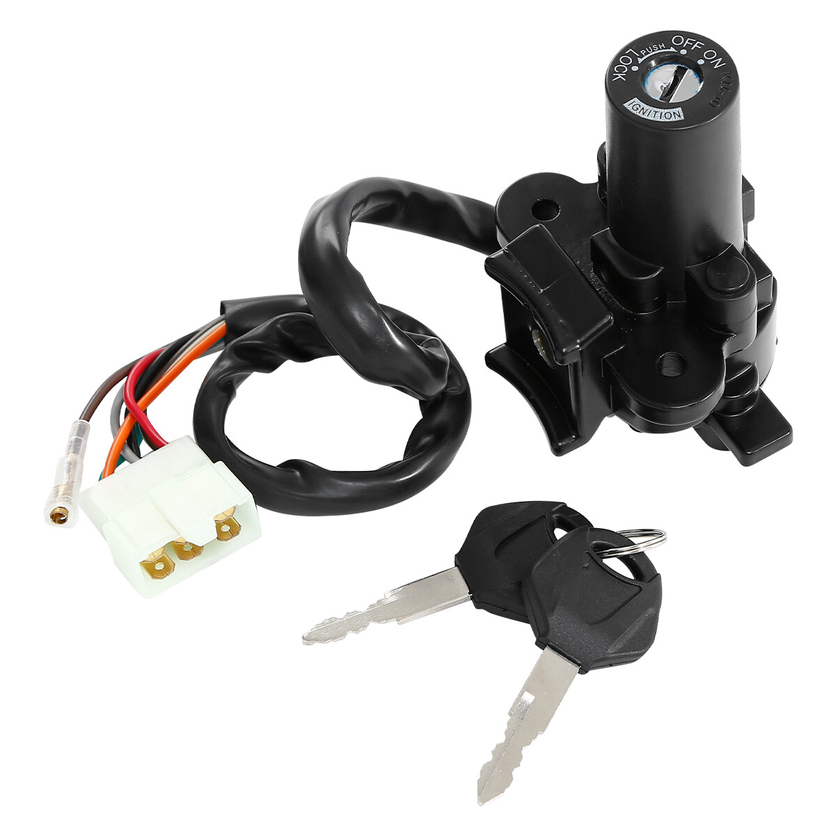 Black Ignition Switch with Lock Key Fit For Kawasaki ZX6R 2000-02 ZX9R 1994-2003