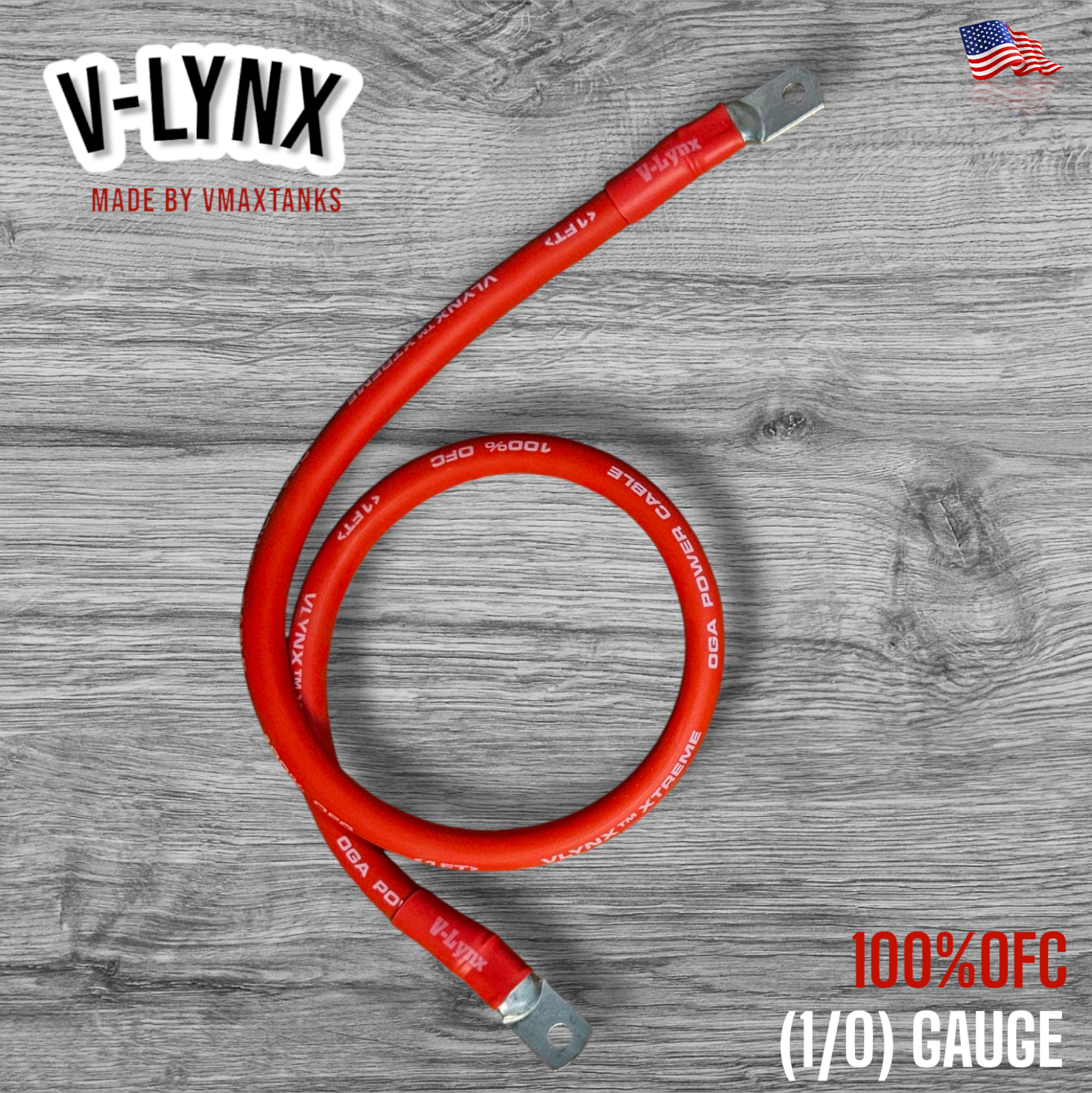 1/0 AWG 0 Gauge Copper Battery Cable Power Wire Car, Marine, Inverter, RV, Solar