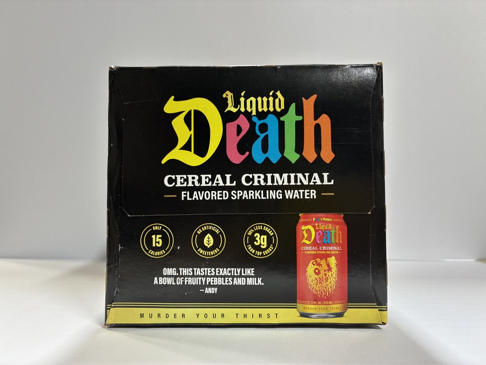 Fruity Pebbles Liquid Death Cereal Criminal Sparkling Water 6 12 Oz Cans