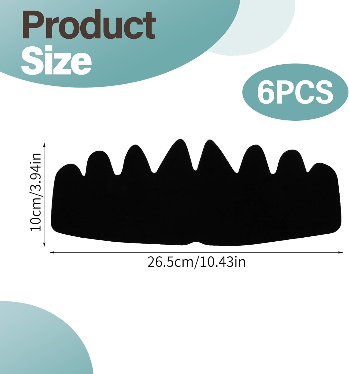 6 Pcs Black Baseball Cap Inserts Shapers,Flexible Washable Hat Shaper Insert...