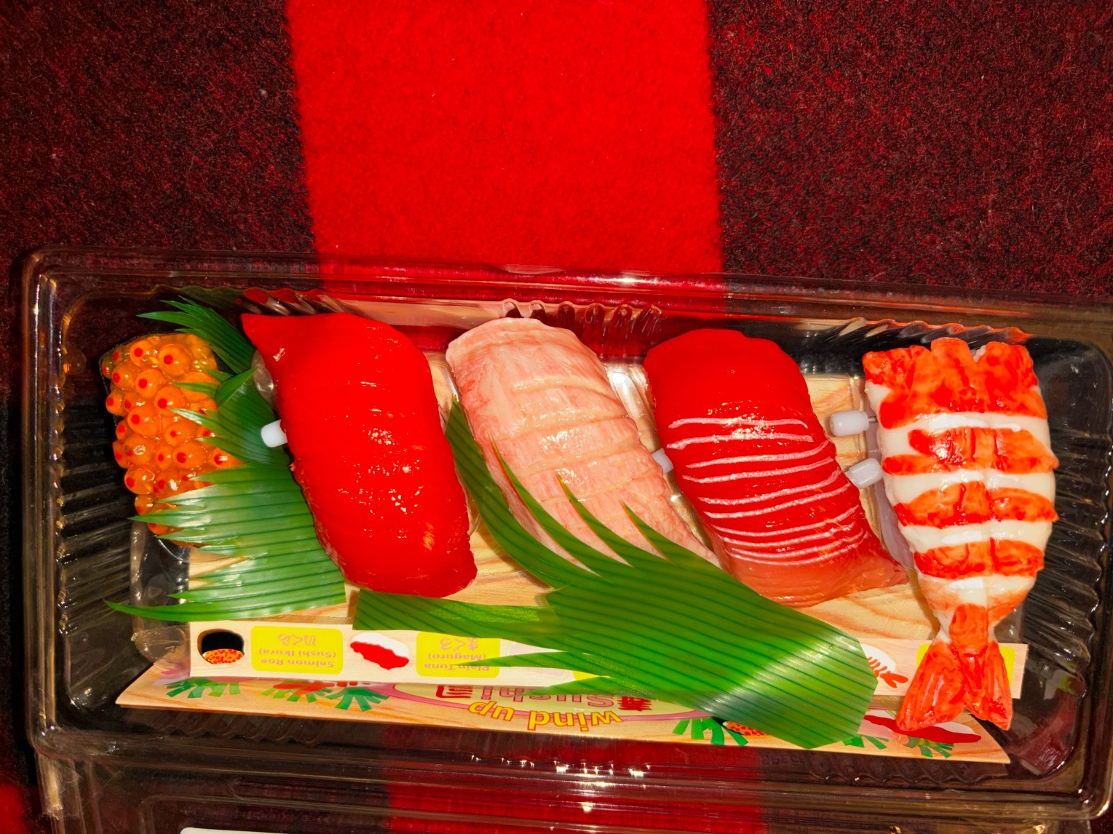 WIND UP SUSHI 5 pieces: Tuna Shrimp Toro Salmon Roe in Original Box MIB