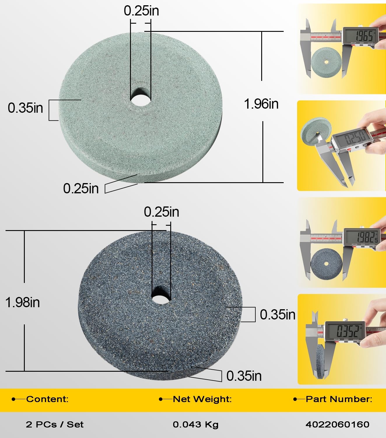 Meat Slicer Sharpening Stone Set For All Models of Bizerba Slicers