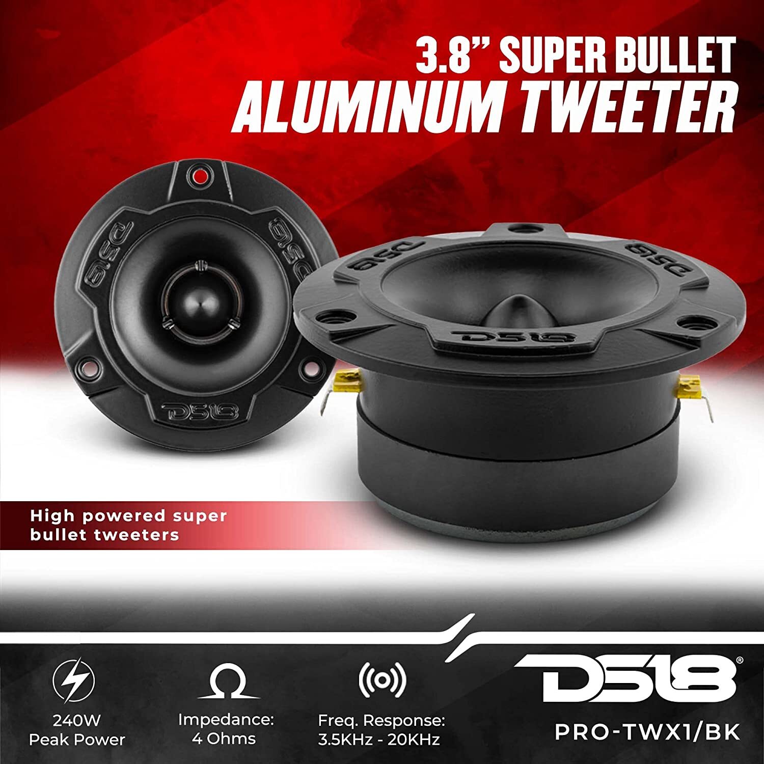 DS18 6.5" PRO-X6.4BMPK Speakers Package Mid and High - 500W Max 4 Ohms