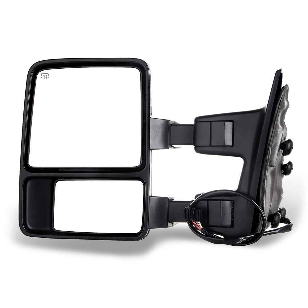 Towing Mirror Pair for 2008-2016 Ford Super Duty Heated Chrome Casing