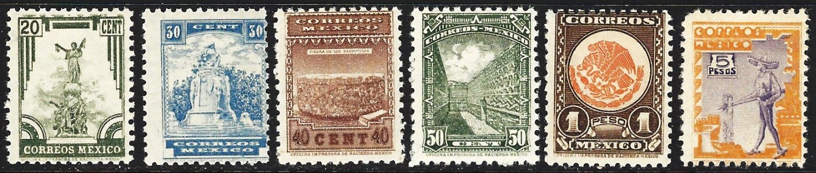 MEXICO 1945-6 SCOTT 796-400A  MINT LH