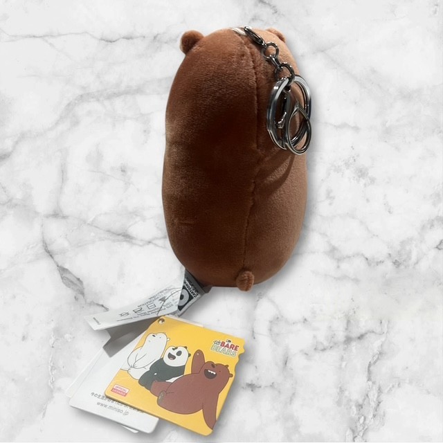 We Bare Bears GRIZZ Cartoon Network 5 inch Plush Keychain New with Tag