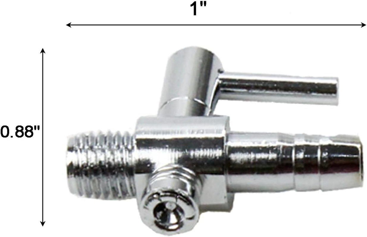 AQUANEAT Aquarium Metal Gang Valves, Air Flow Control Valves, 1 Way Thread Valve