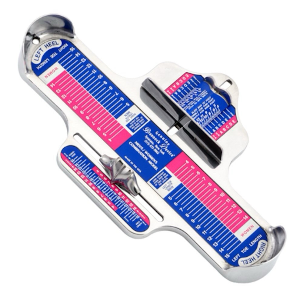 Brannock Device Combination Foot Measuring Tool Mens Womens US Sizes Metal