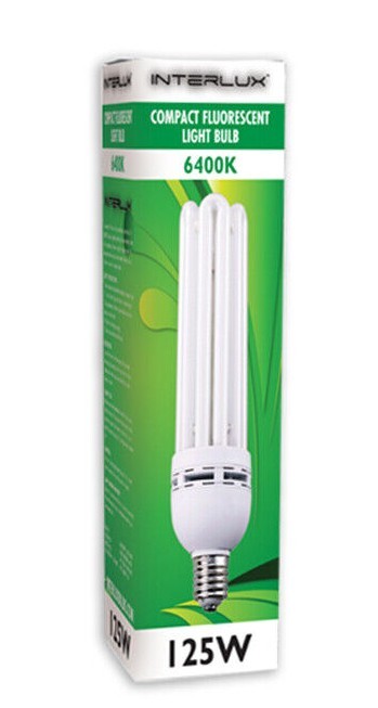 Interlux Compact Fluorescent Grow Lamps - 125 & 200 Watts - 6400k FOR PLANTS