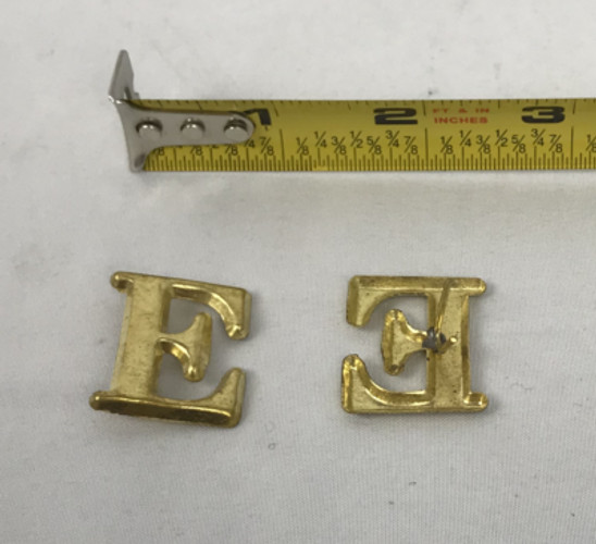 Hat Brass - 1 Inch Company Letter "E"