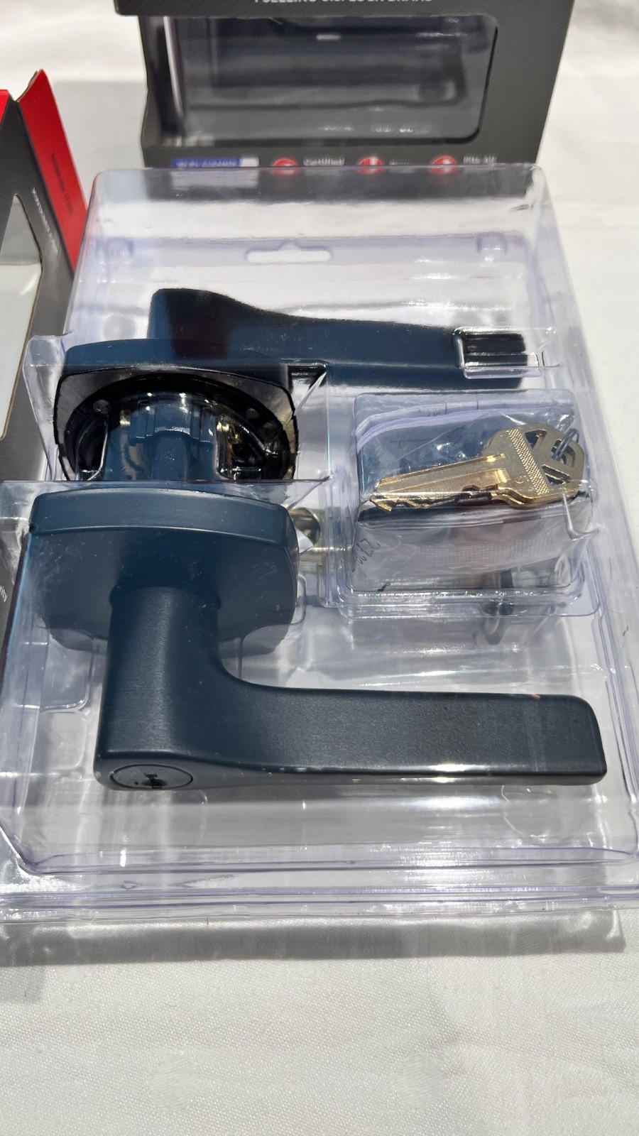 Kwikset Tripoli Matte Black Keyed Alike Entry Door Lever Lock Smartkey (Qty-2)