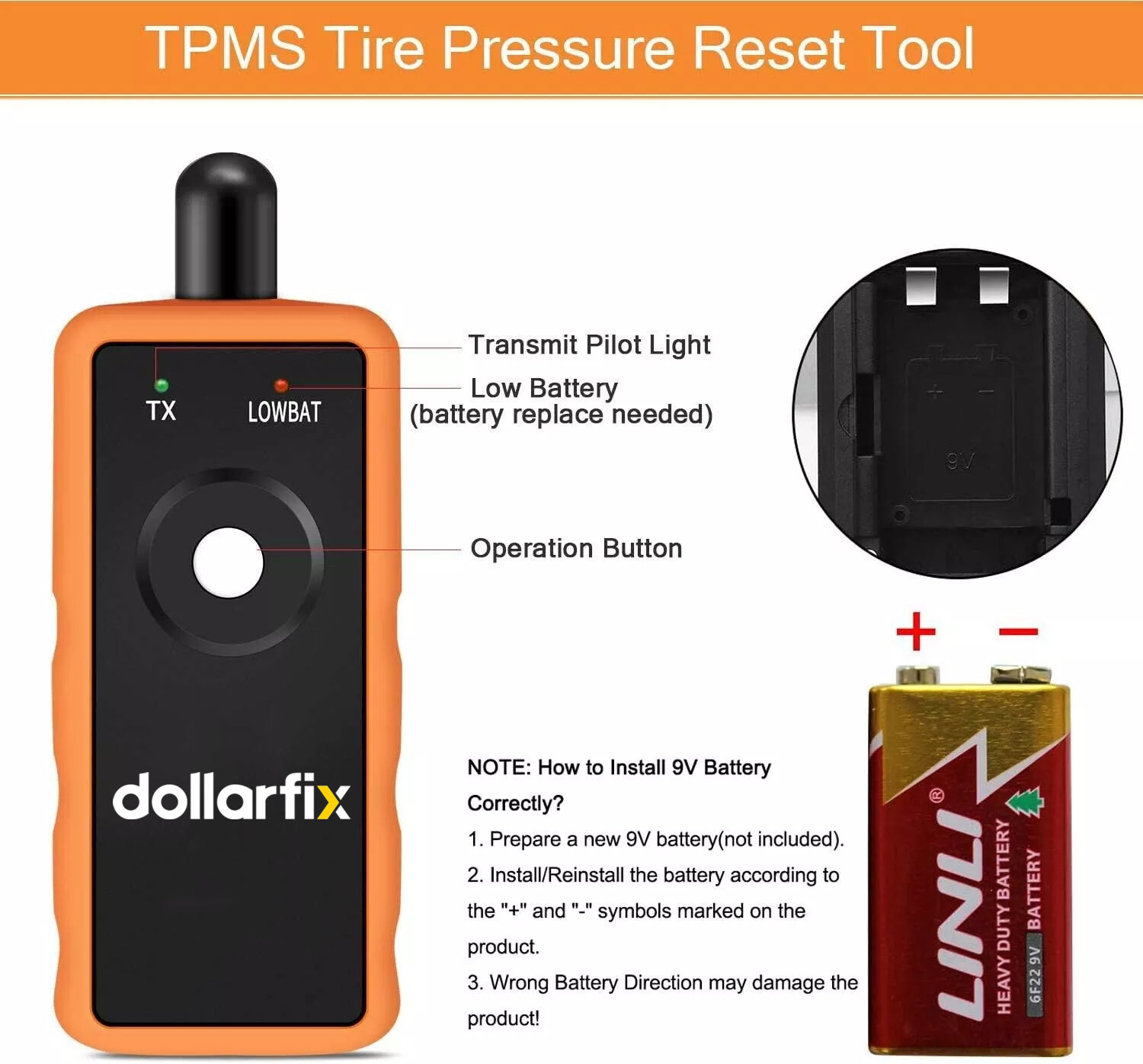EL-50448 TPMS Relearn Tool Auto Tire Pressure Monitor Reset Activation For GM US