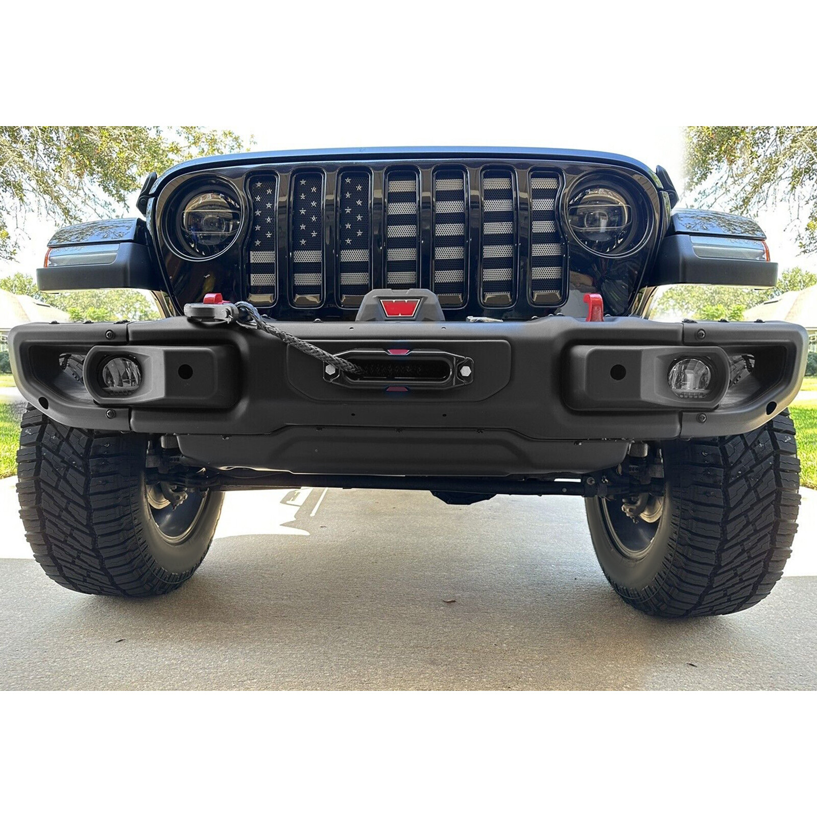 For Wrangler JL Rubicon / Gladiator 2018-2023 Steel Front Bumper Kit 10th Style