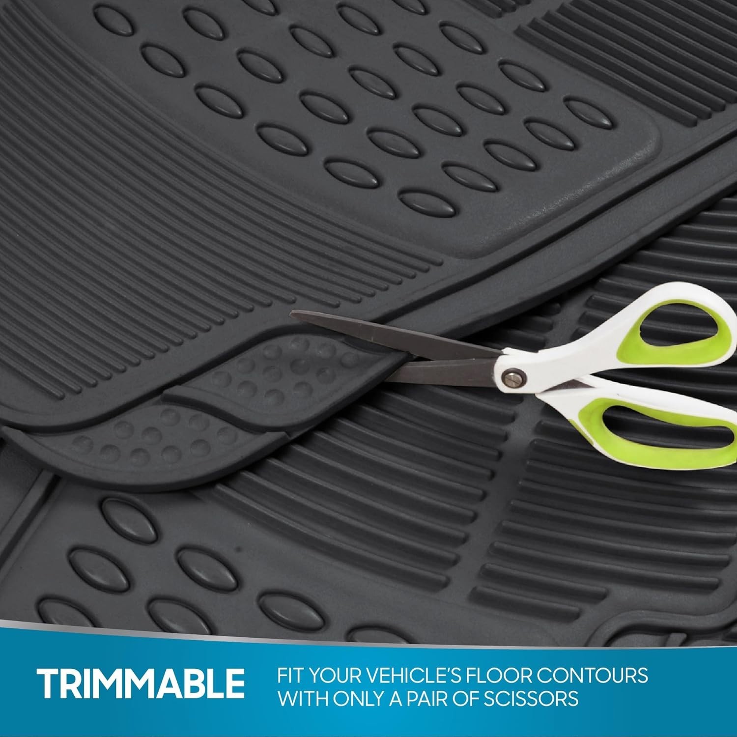 Tapetes De Hule Resistente Medidas Ajustables Para Carro Auto Camioneta Troca