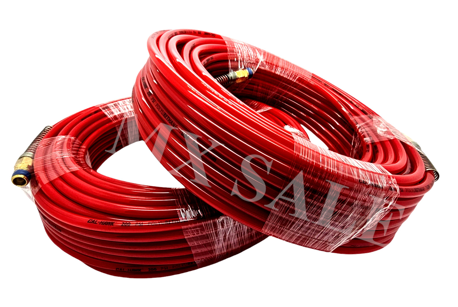 2PC 100ft x 1/4" NPT RED Air Compressor PU Hose Roofing Framing carpentry