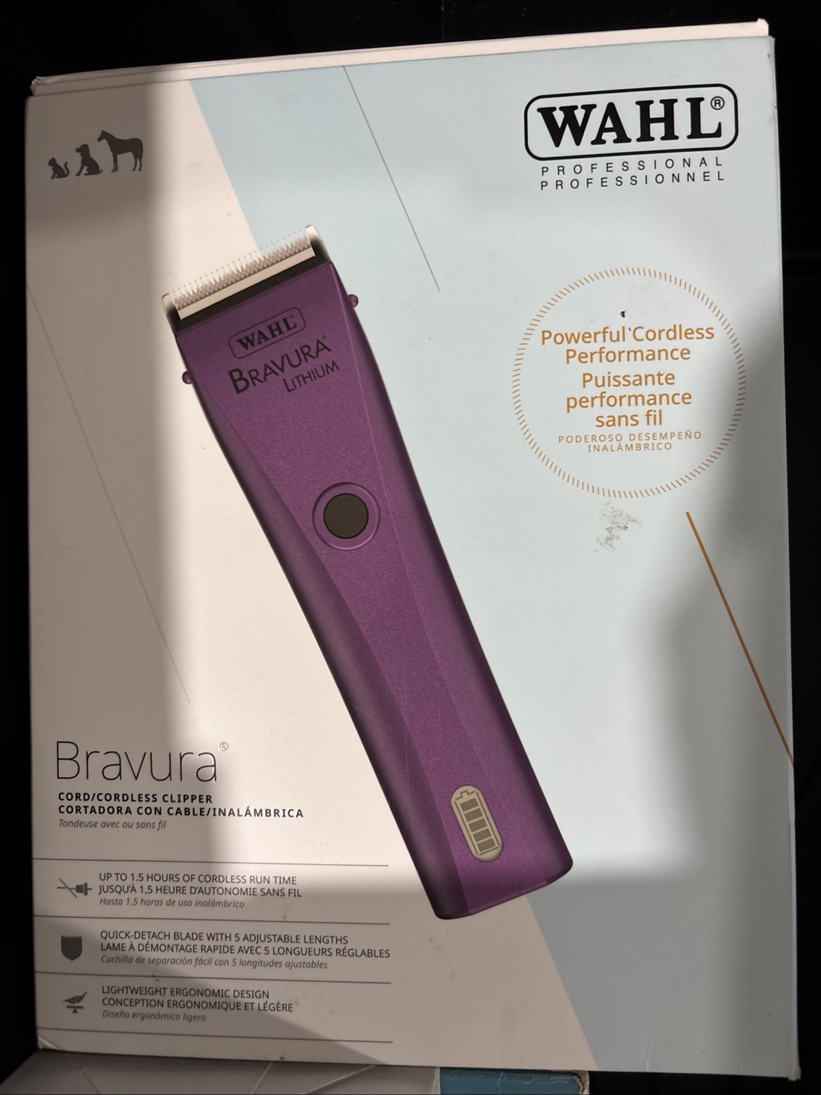 Wahl Bravura Professional Pet Animal Grooming Cordless Hair Clipper 5 in 1